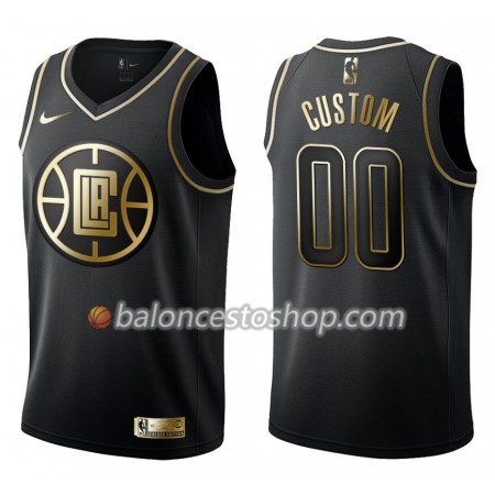 Camiseta Hombre NBA Los Angeles Clippers Personalizadas Nike Negro Golden Edition Swingman